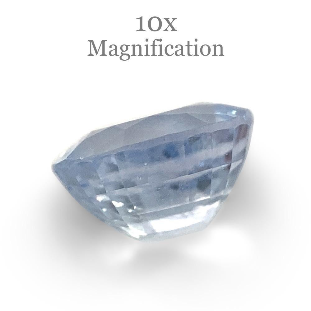 0.97ct Oval Icy Blue Sapphire from Sri Lanka Unheated For Sale 4