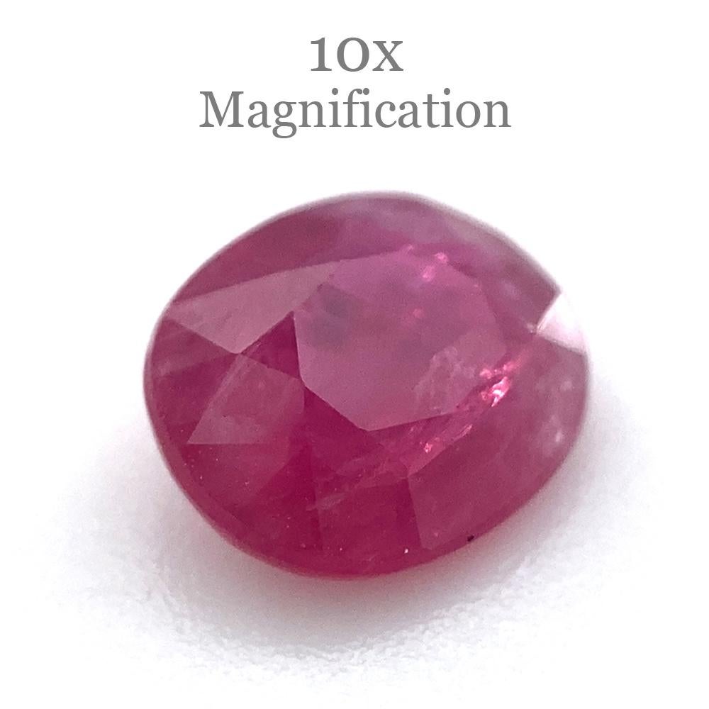 0.97ct Oval Red Ruby Unheated For Sale 6