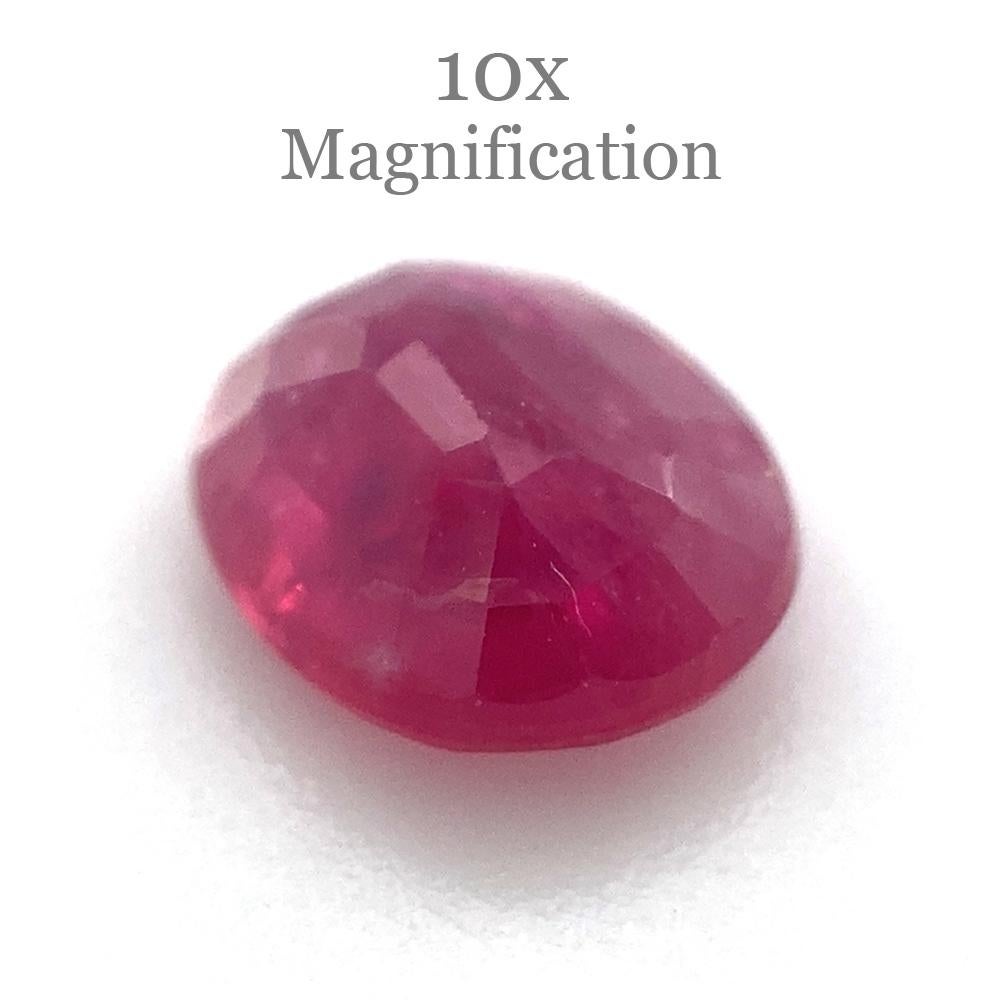 Brilliant Cut 0.97ct Oval Red Ruby Unheated For Sale