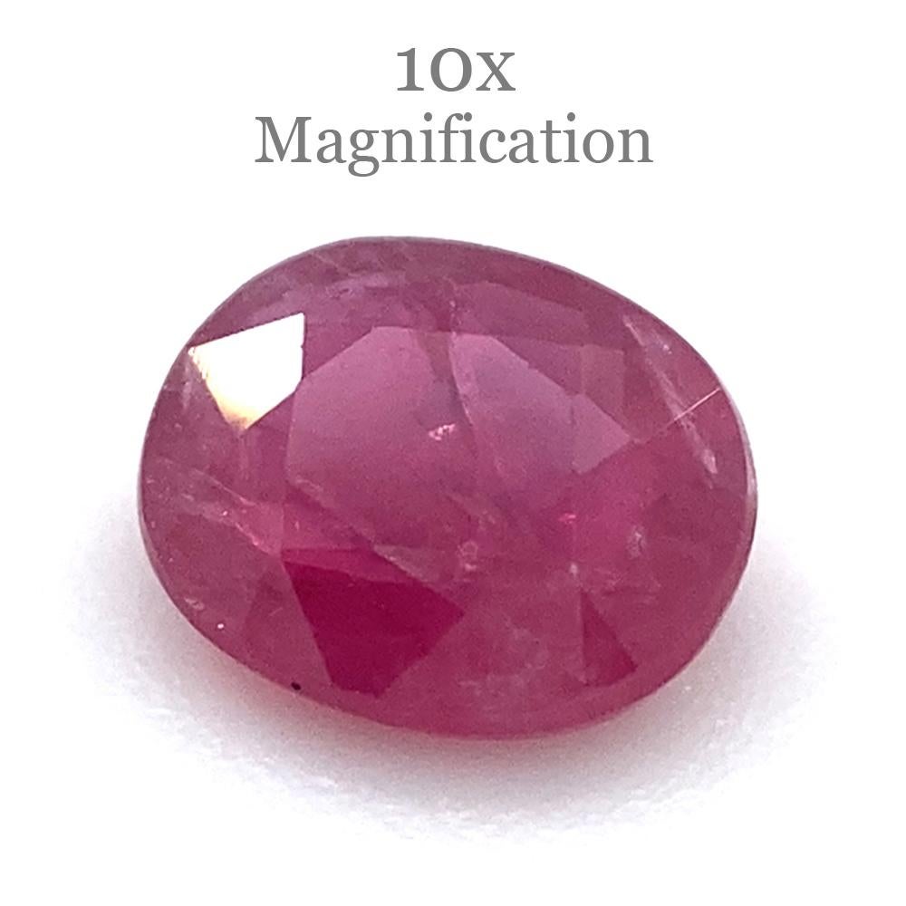 0.97ct Oval Red Ruby Unheated In New Condition For Sale In Toronto, Ontario
