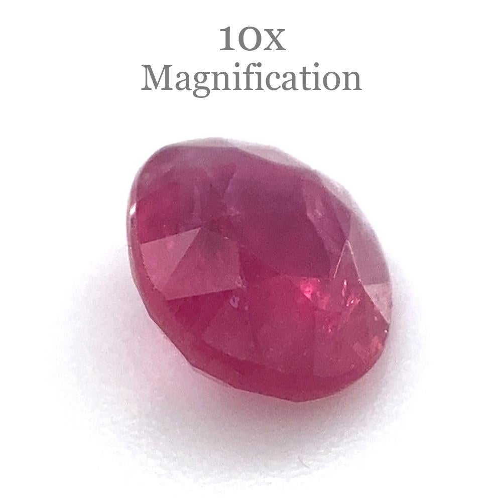 Women's or Men's 0.97ct Oval Red Ruby Unheated For Sale