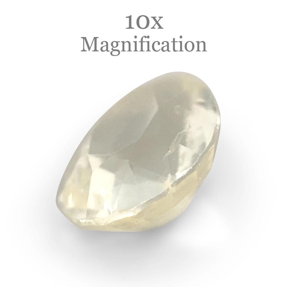 Brilliant Cut 0.97ct Pear Pastel Yellow Sapphire from Sri Lanka Unheated For Sale