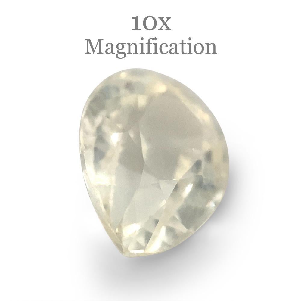 0.97ct Pear Pastel Yellow Sapphire from Sri Lanka Unheated For Sale 1