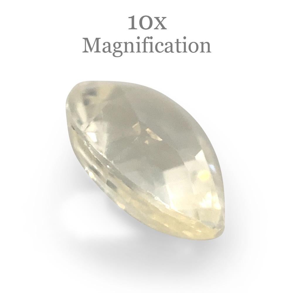 0.97ct Pear Pastel Yellow Sapphire from Sri Lanka Unheated For Sale 3