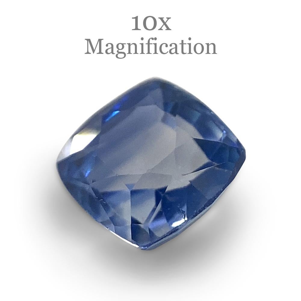 Women's or Men's 0.97ct Square Cushion Parti Colour Sapphire from Sri Lanka Unheated For Sale