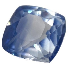 Saphir carré taille coussin de 0,97 carat de couleur partielle du Sri Lanka non chauffé