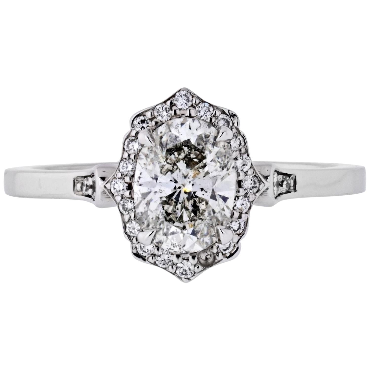 0.98 Carat Oval Diamond Engagement Ring