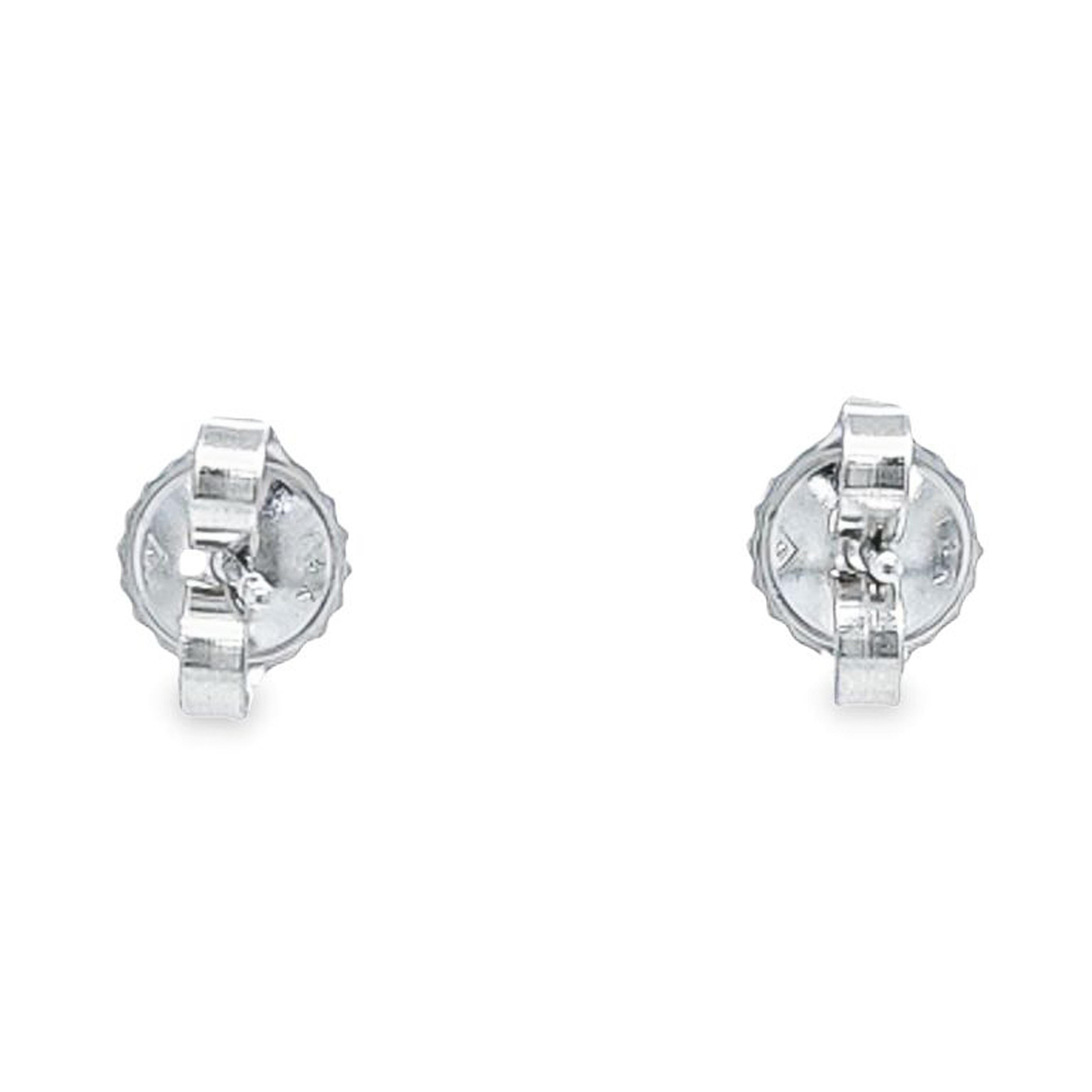 0.98 Carat Total Weight Round Diamond Stud Earrings In Excellent Condition For Sale In Coral Gables, FL