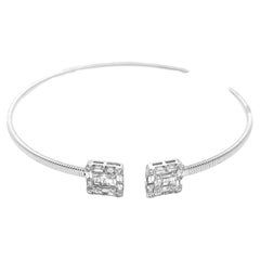0.98 Carat White Diamond White Gold Bracelet