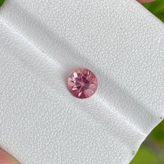 0.98 Carats Pink Tourmaline Stone Round Cut Natural Afghani Gemstone
