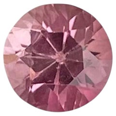 0.98 Carats Pink Tourmaline Stone Round Cut Natural Afghani Gemstone