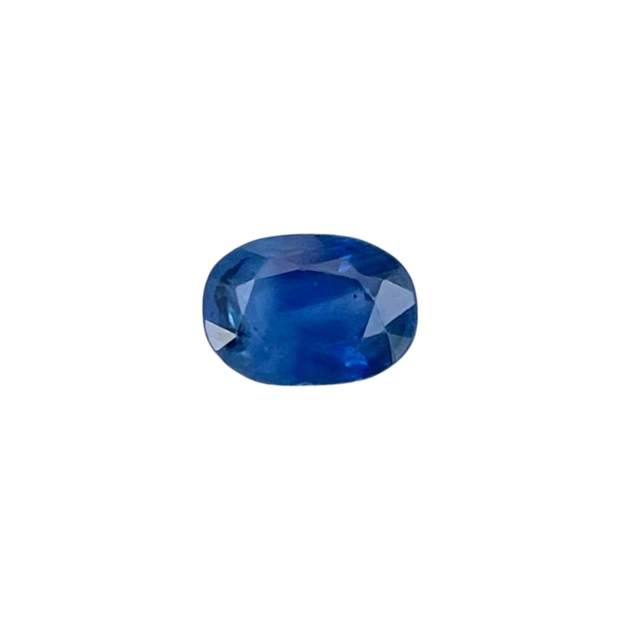 0.98 Carats Vivid Blue Sapphire Stone Oval Cut Sri Lankan Gemstone For Sale 4