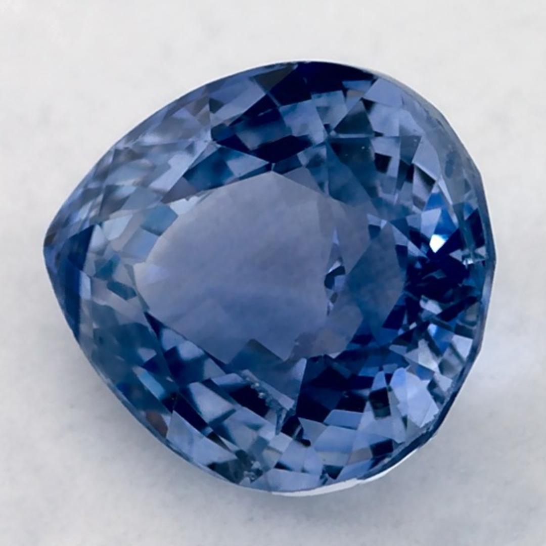 0.98 Karat Blauer Saphir Birne Loser Edelstein (Tropfenschliff) im Angebot