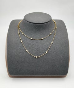 0.98 ct Diamond By the Yard Necklace set in 18k Yellow Gold