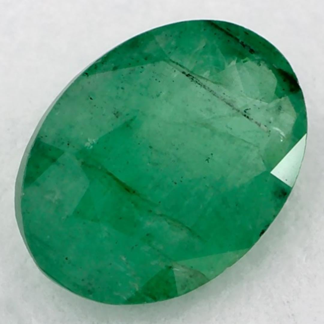 0.98 Karat Smaragd Oval Loser Edelstein (Ovalschliff) im Angebot