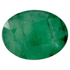 0.98 Ct Emerald Oval Loose Gemstone (pierre précieuse en vrac)
