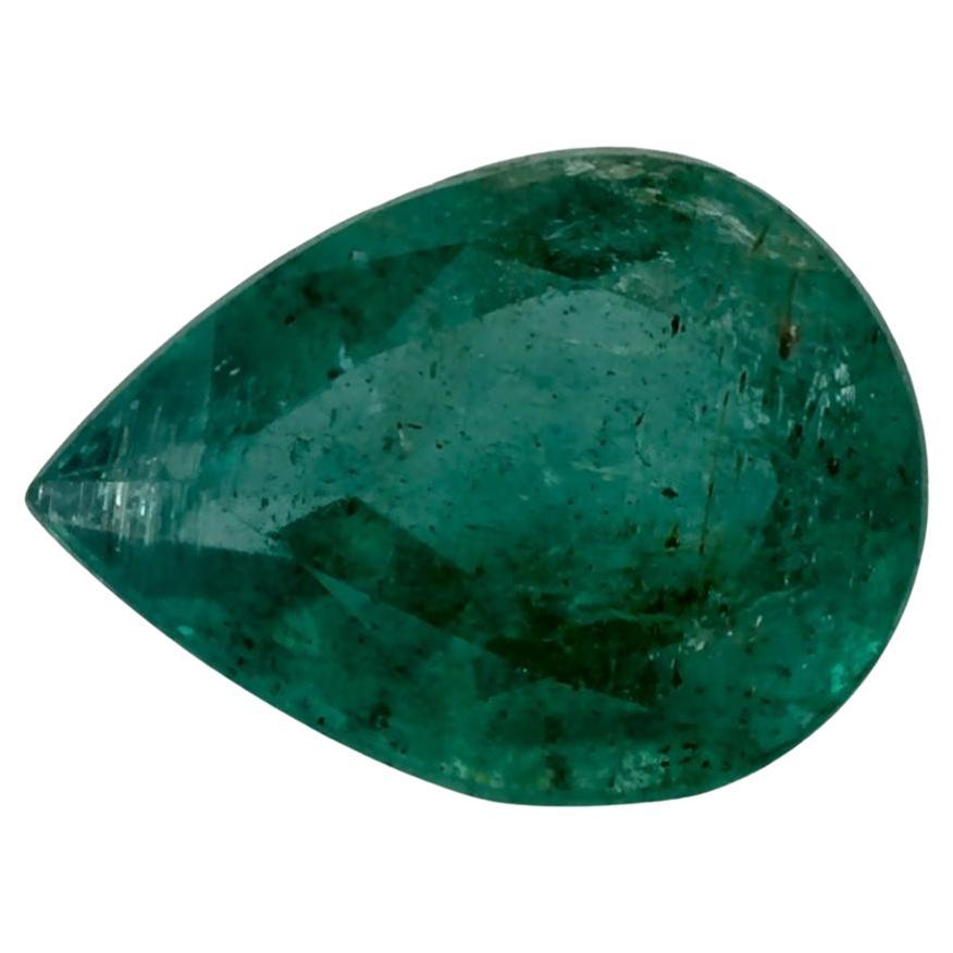 0.98 Ct Emerald Pear Loose Gemstone