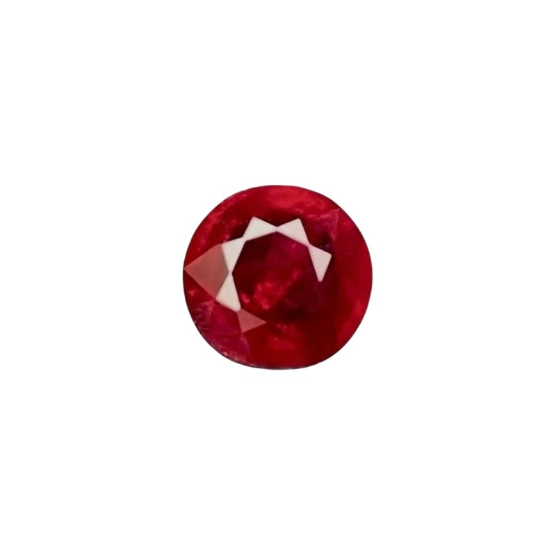 0.98 Ct GRS Certificate Natural Burma Ruby No heated Red color For Sale