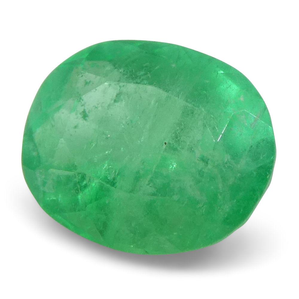 0.98 Ct Oval Emerald Colombian In New Condition For Sale In Toronto, Ontario