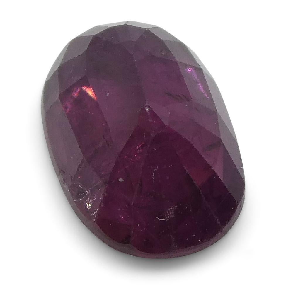 0.98 ct Oval Ruby Thailand In New Condition For Sale In Toronto, Ontario