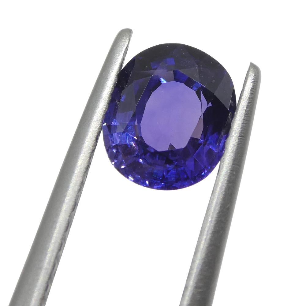 0.98ct Cushion Purple Sapphire from Madagascar Unheated For Sale 7