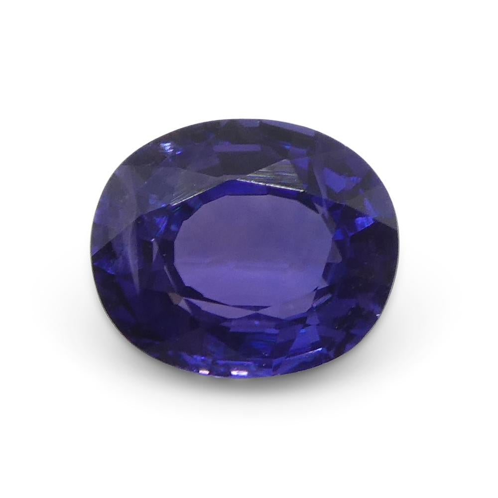 0.98ct Cushion Purple Sapphire from Madagascar Unheated In New Condition For Sale In Toronto, Ontario