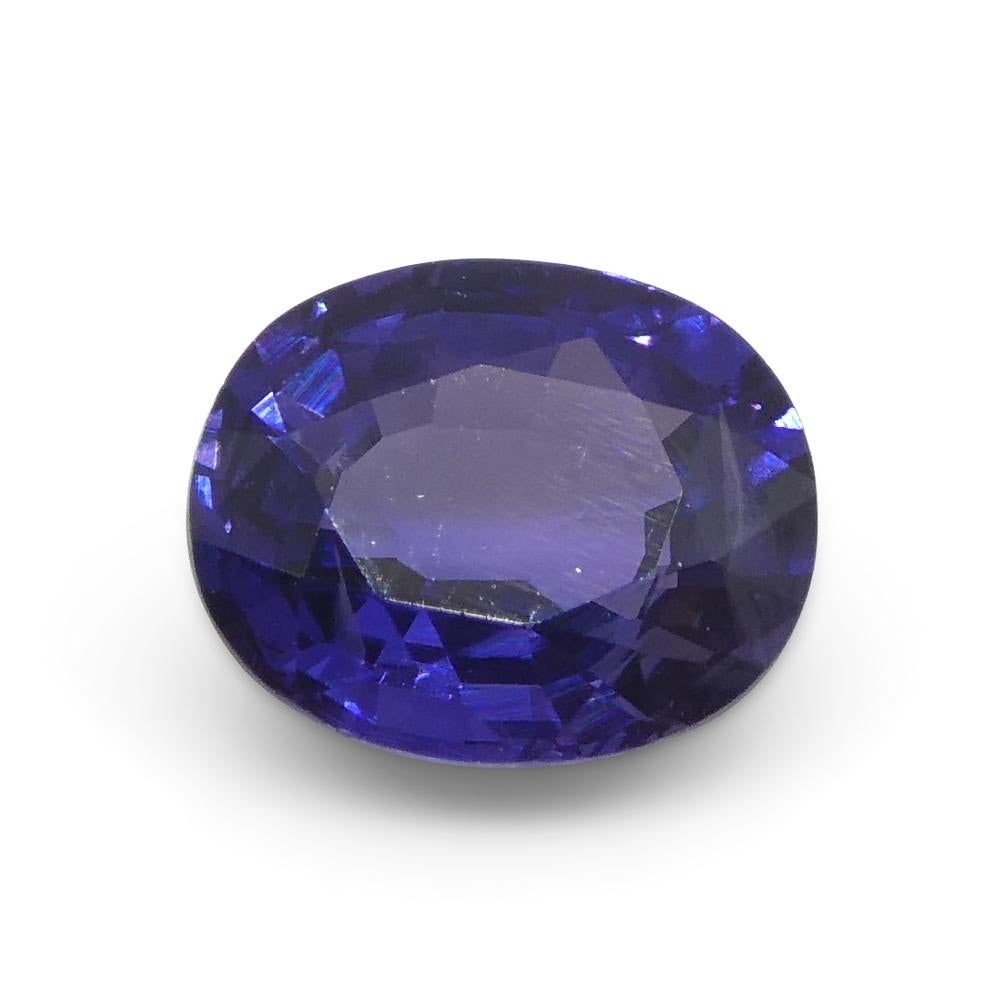 0.98ct Cushion Purple Sapphire from Madagascar Unheated For Sale 1