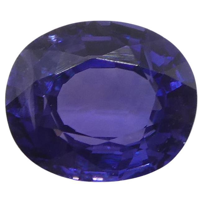 0.98ct Cushion Purple Sapphire from Madagascar Unheated For Sale