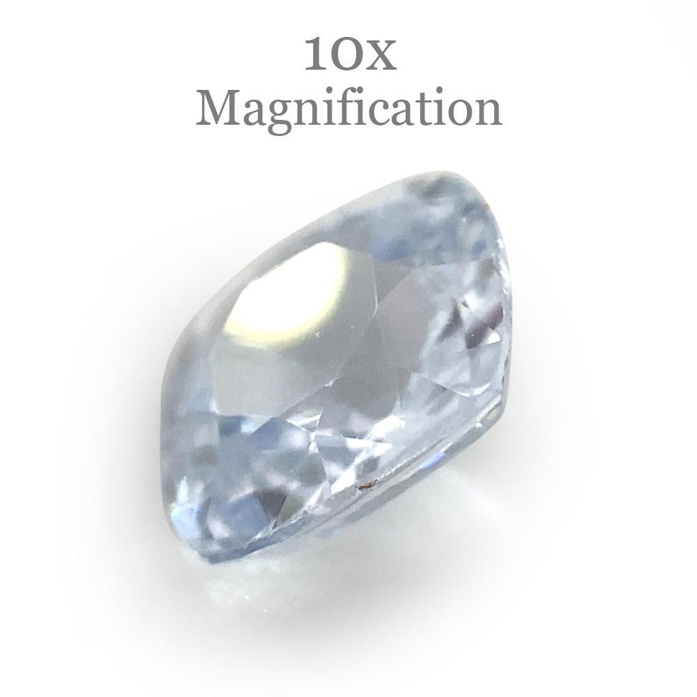 0.98ct Cushion White Sapphire from Sri Lanka Unheated In New Condition For Sale In Toronto, Ontario