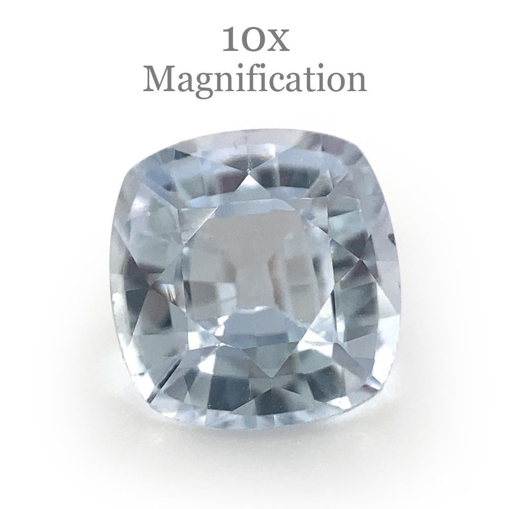 Women's or Men's 0.98ct Cushion White Sapphire from Sri Lanka Unheated For Sale