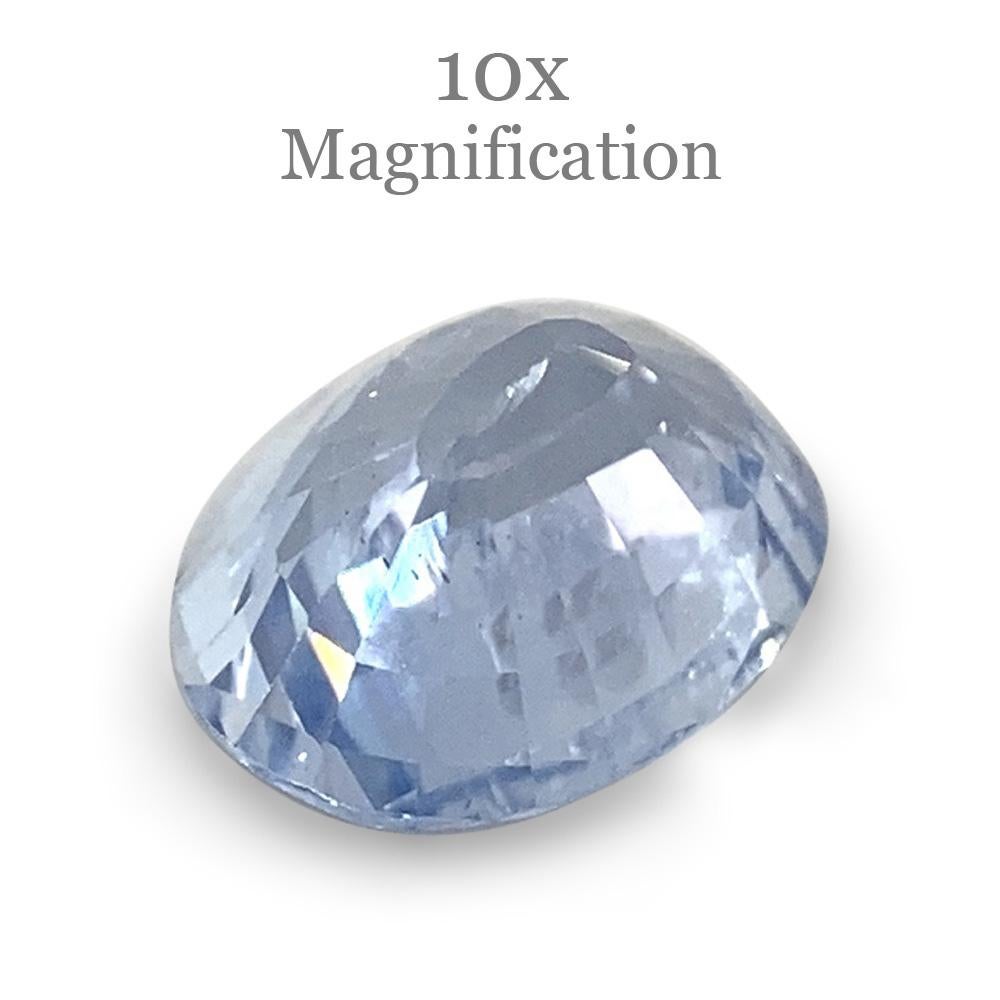 0.98ct Oval Icy Blue Sapphire from Sri Lanka Unheated For Sale 5