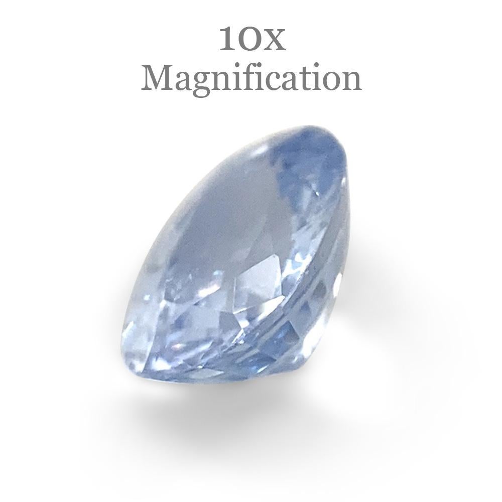 0.98ct Oval Icy Blue Sapphire from Sri Lanka Unheated For Sale 7