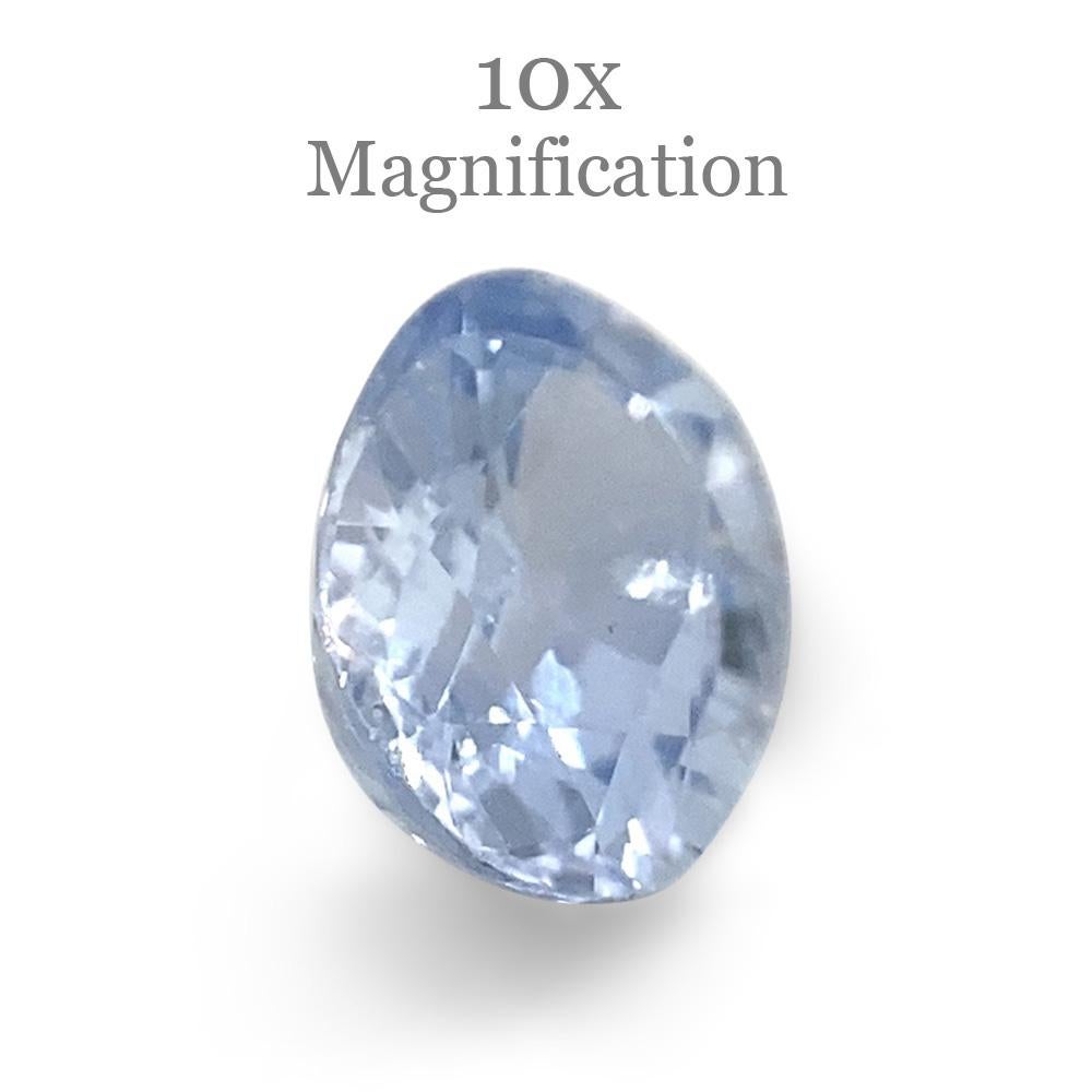 0.98ct Oval Icy Blue Sapphire from Sri Lanka Unheated For Sale 1