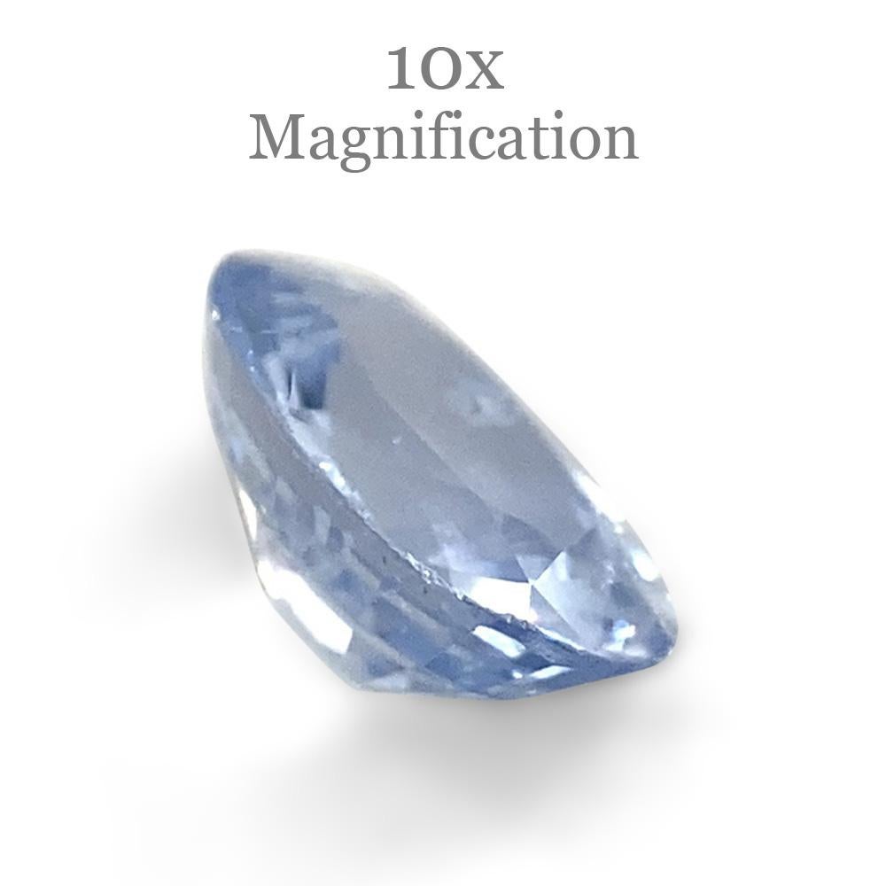 0.98ct Oval Icy Blue Sapphire from Sri Lanka Unheated For Sale 3