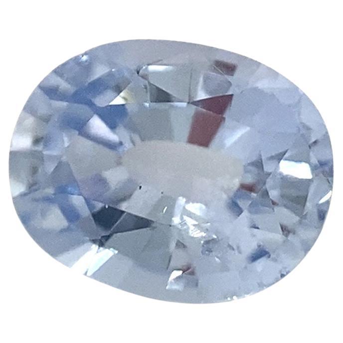 0.98ct Oval Icy Blue Sapphire from Sri Lanka Unheated For Sale