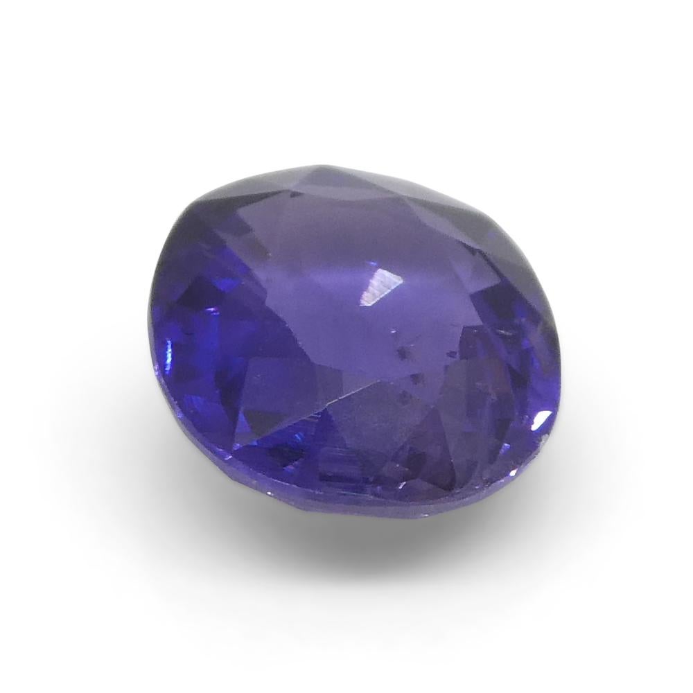 0.98ct Oval Purple Sapphire from East Africa, Unheated For Sale 5
