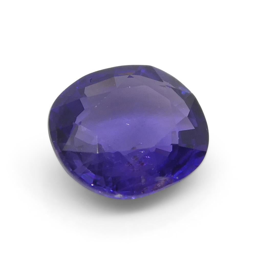 0.98ct Oval Purple Sapphire from East Africa, Unheated For Sale 6