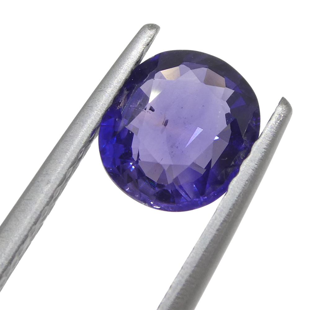 0.98ct Oval Purple Sapphire from East Africa, Unheated In New Condition For Sale In Toronto, Ontario
