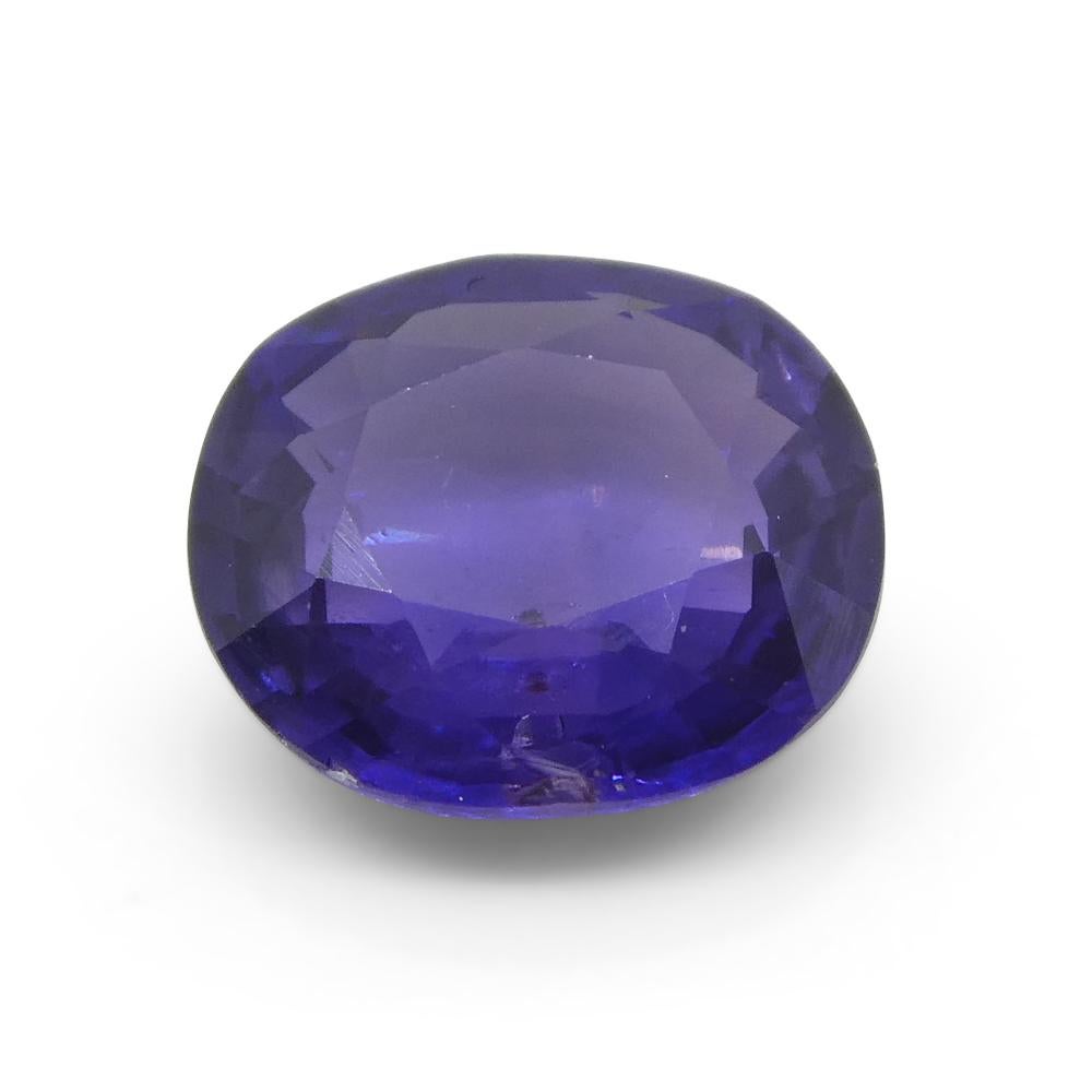 0.98ct Oval Purple Sapphire from East Africa, Unheated For Sale 1