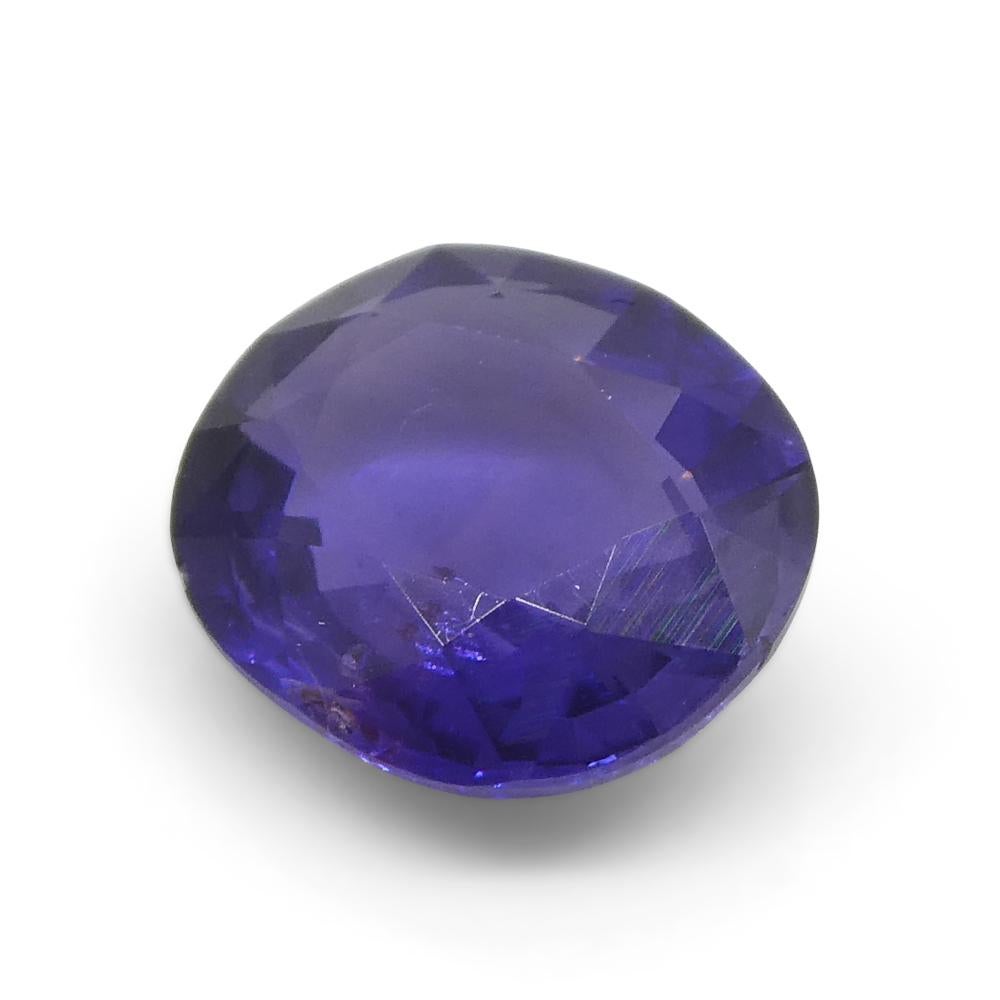 0.98ct Oval Purple Sapphire from East Africa, Unheated For Sale 2