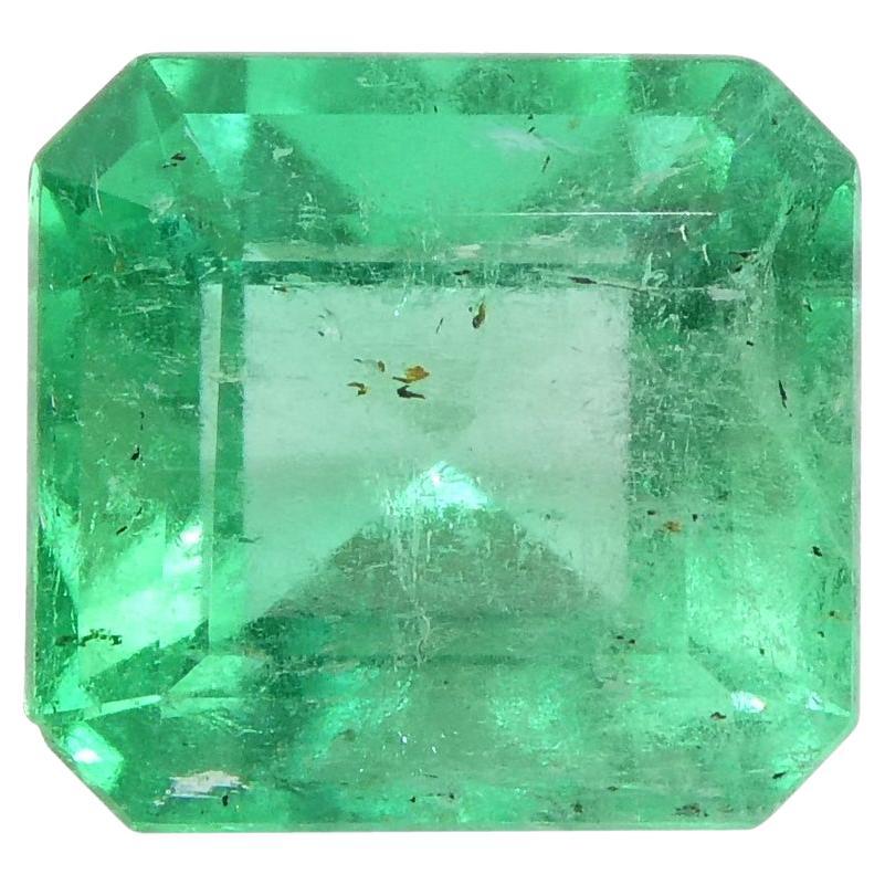 0.98ct Square Green Emerald from Colombia For Sale