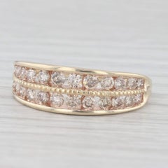 0.98ctw Champagne Diamond Ring 14k Yellow Gold Size 9 Wedding Anniversary Band