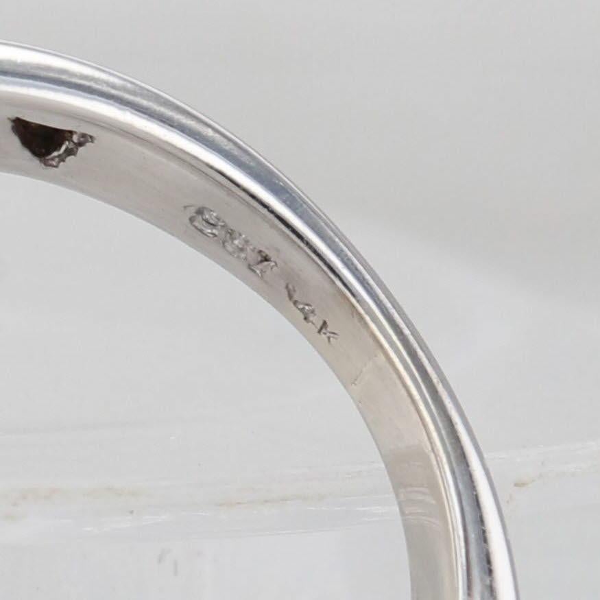 0.98ctw Anillo de compromiso de diamantes 14k Oro blanco Tamaño 4.25 en venta 2