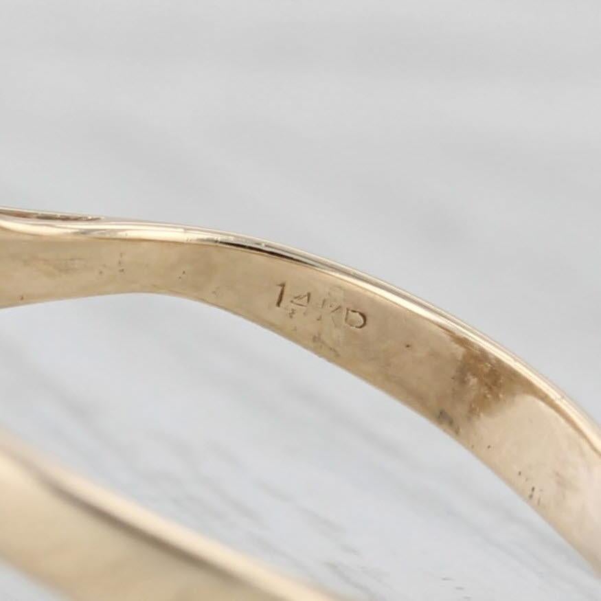 0.98ctw Diamond Fan Ring 14k Yellow Gold Size 8.5 Cocktail 2