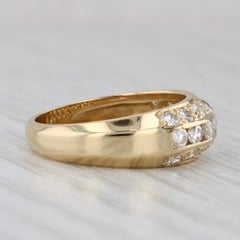 0.98ctw Diamond Wedding Band 18k Yellow Gold Size 6 Anniversary Ring