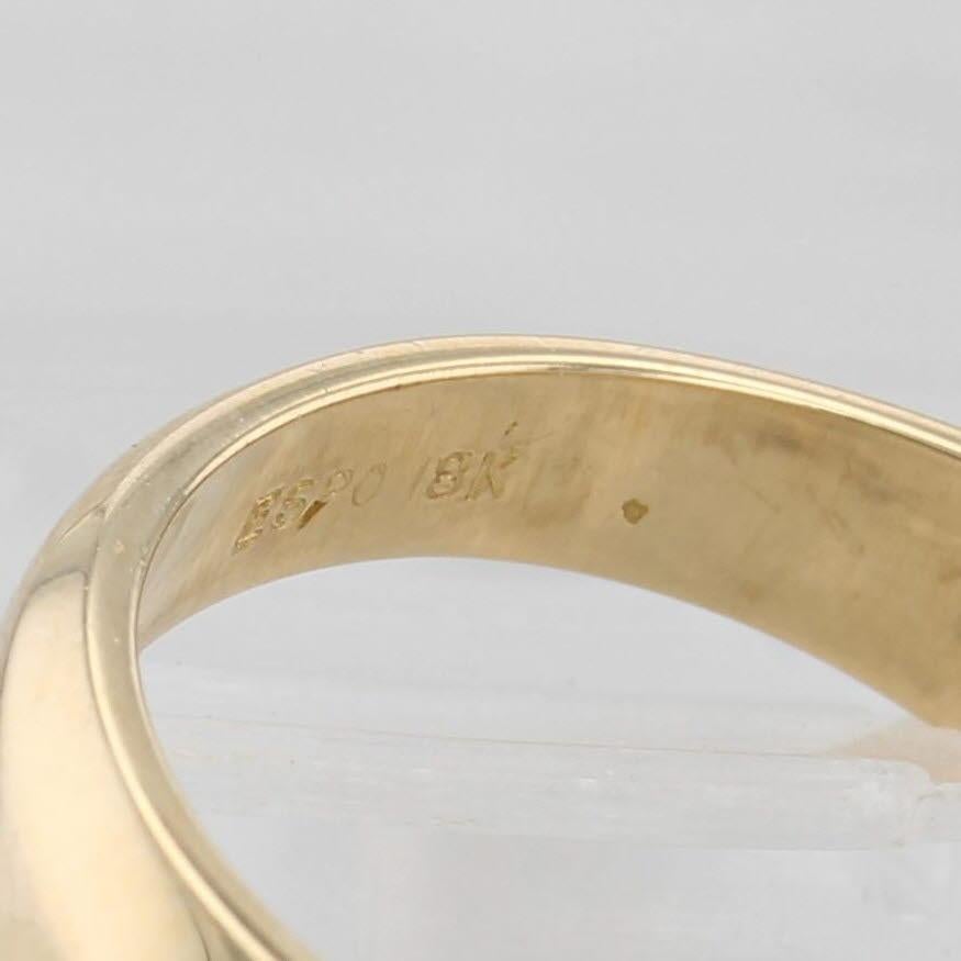 Fascia nuziale con diamante da 0,98 carati in oro giallo 18k Misura 6 Anello di anniversario in vendita 3