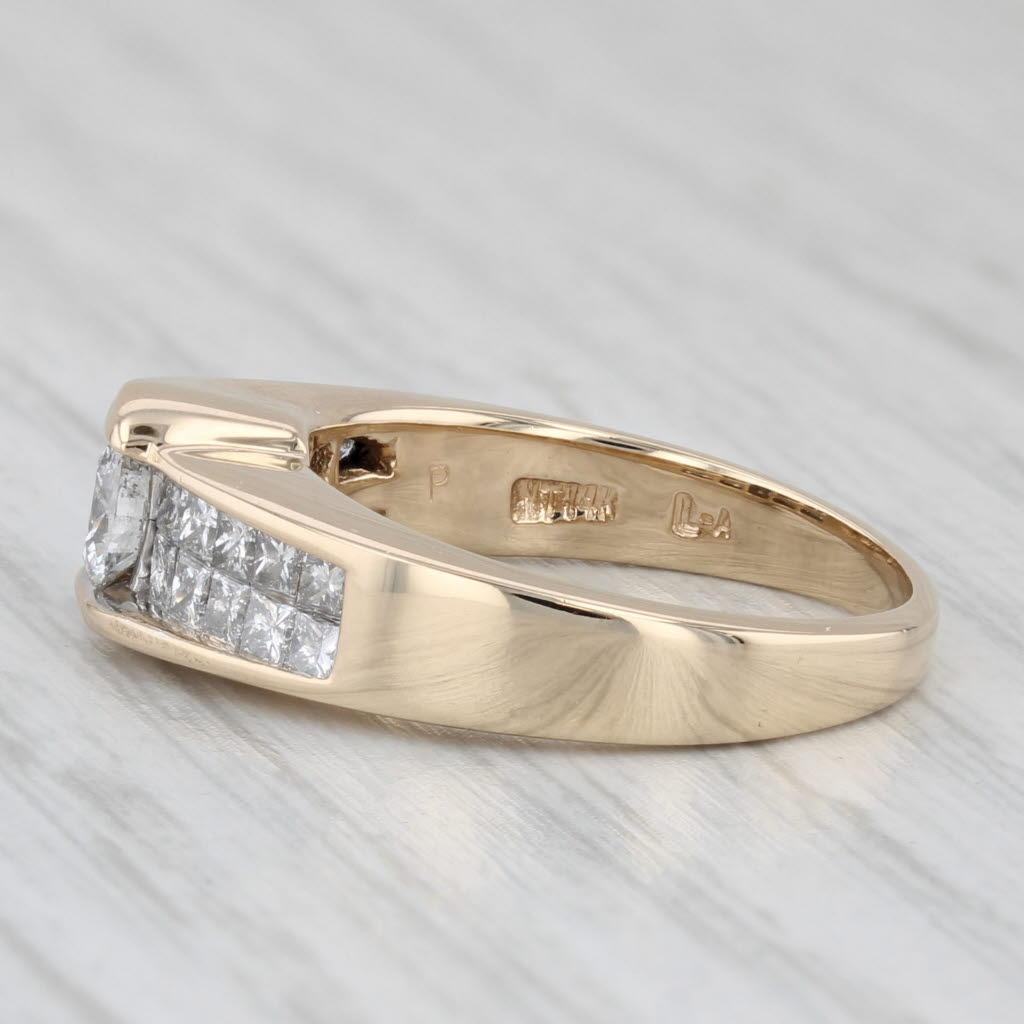 0.98ctw Round Diamond Engagement Ring 14k Yellow Gold Size 5.75 In Good Condition In McLeansville, NC