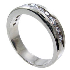 0.99 Carat Channel Set Diamond 18 Karat Gents Ring