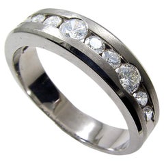 0.99 Carat Channel Set Diamond 18 Karat Gents Ring