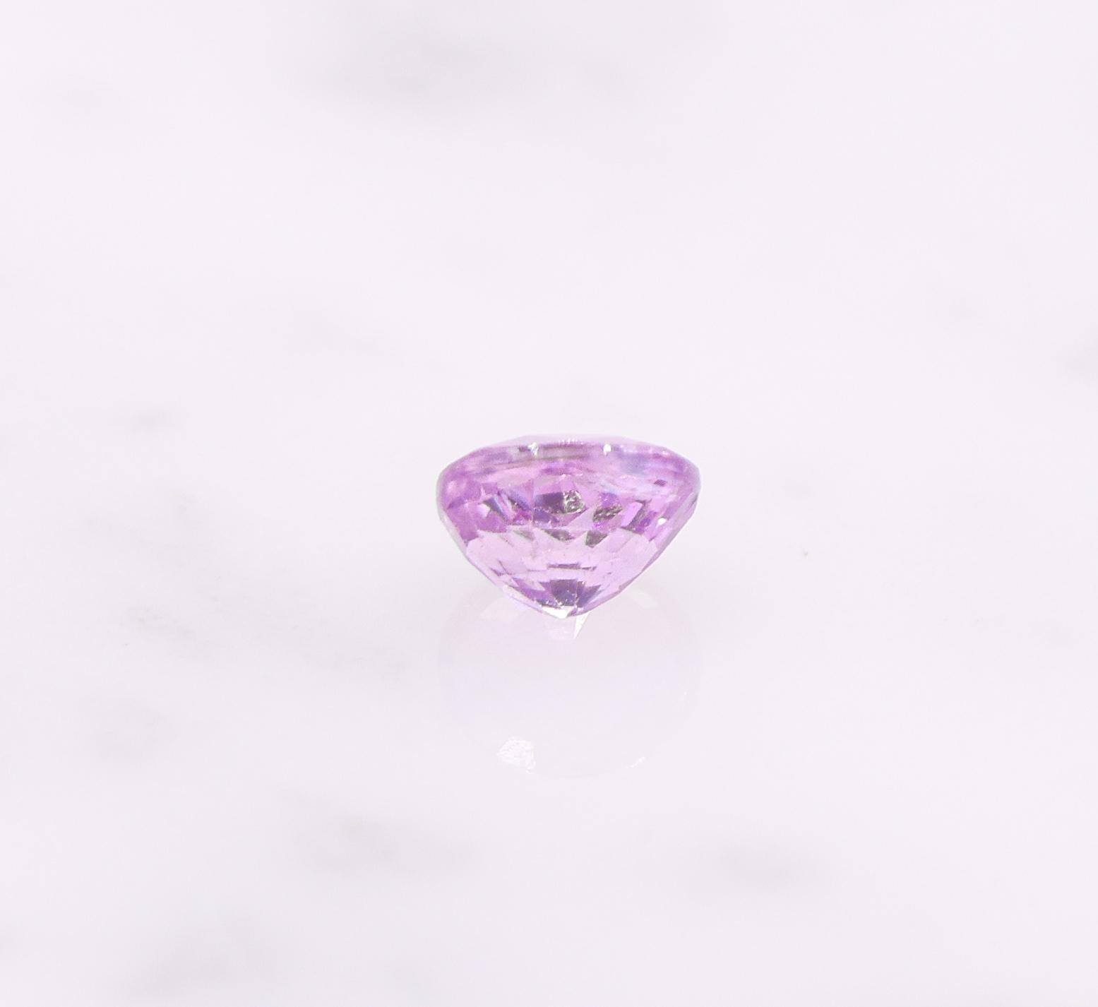 0.99 Carat Purple Sapphire Loose Gemstone Oval 6x5mm For Sale 1